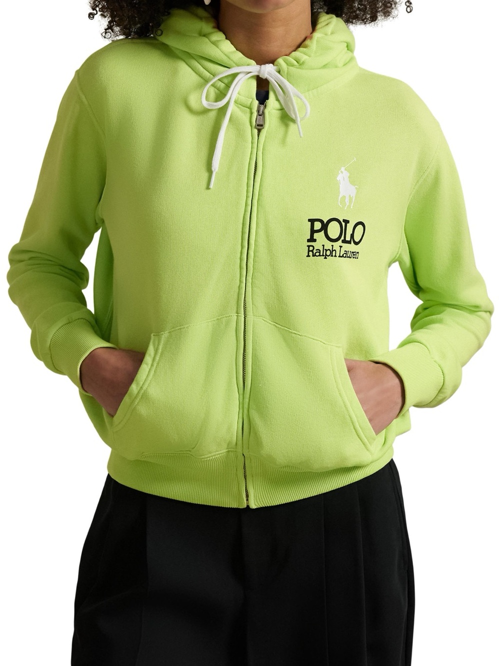 Polo by Ralph Lauren Neon Lime Green Zip Hoodie
